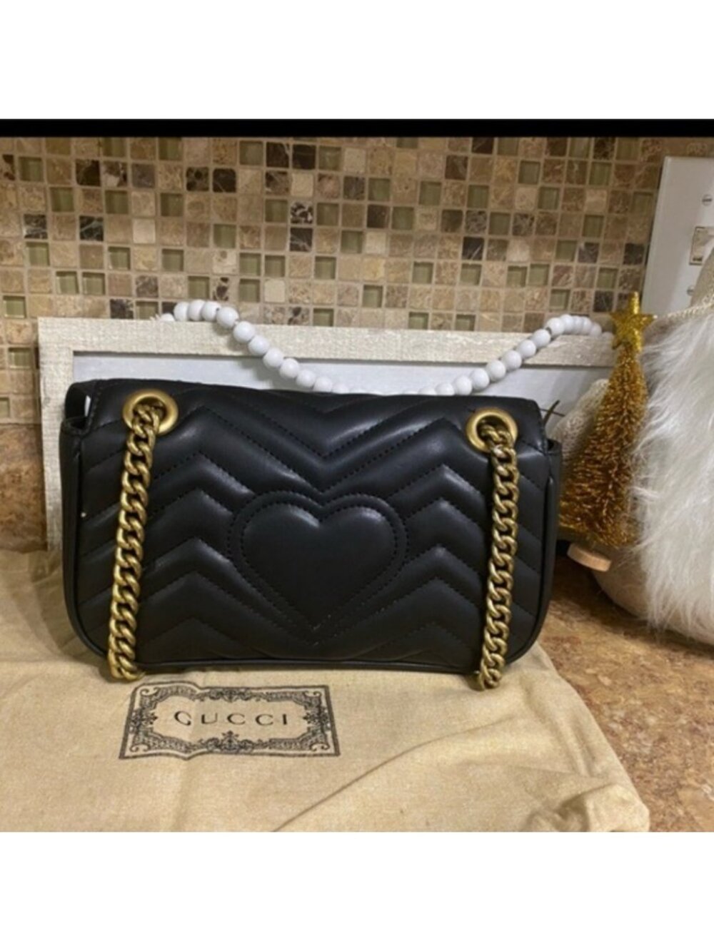 GUCCI GG Marmont Small shoulder bag black - Picture 3 of 9